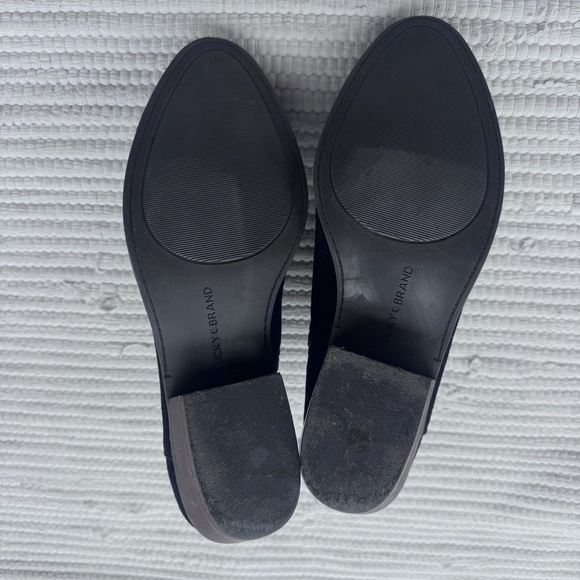 Lucky Brand Fenley Bootie Black Suede Cutout Ankle Heel 8M - Picture 8 of 9